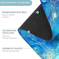 Vista 3 de Gibelle Alfombra de baño súper absorbente, de secado rápido, delgada, para debajo de la puerta, antideslizante, parte trasera de goma, para frente