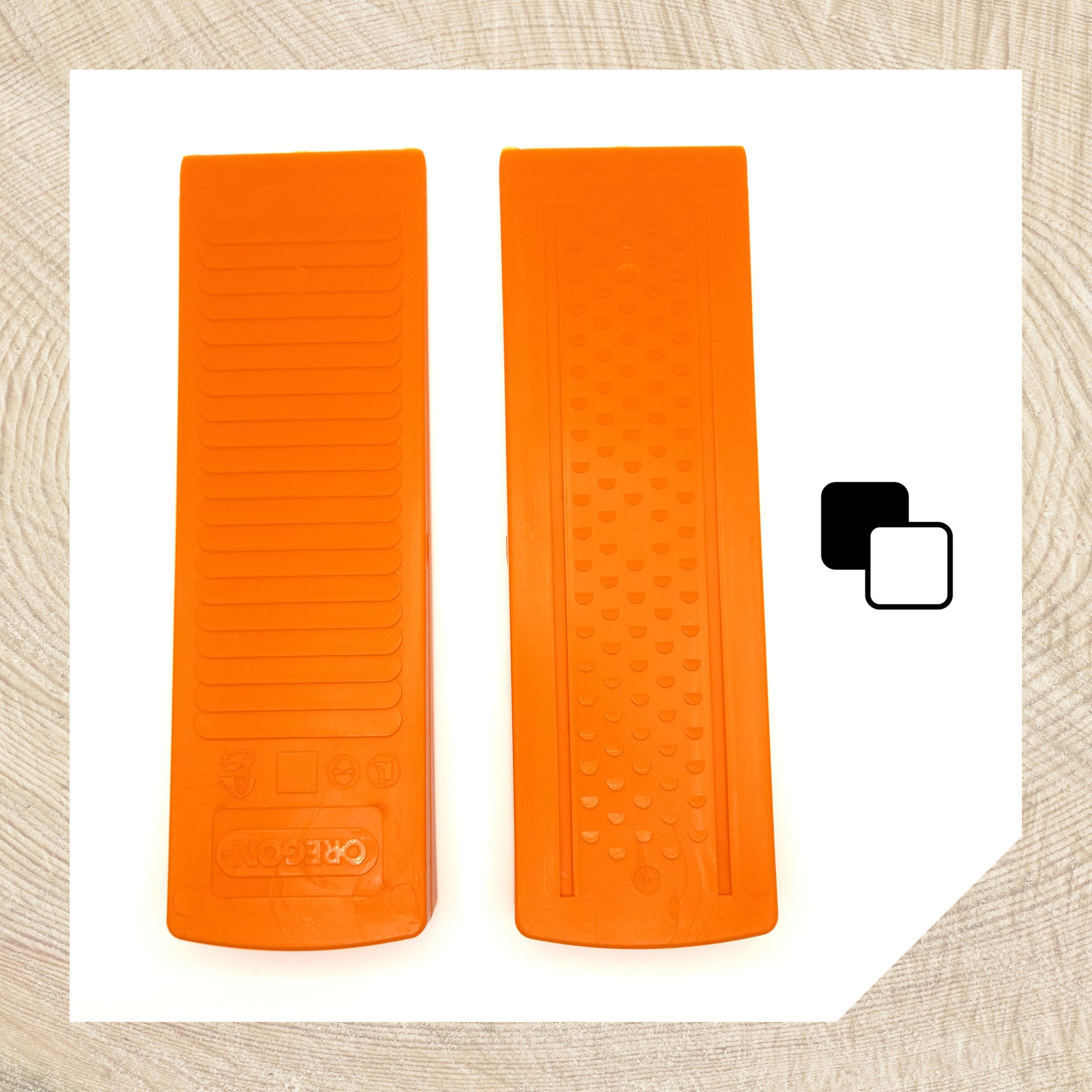 OREGON - Coin d'Abattage Professionnel, Coin d'Abattage 25 cm en Plastique, avec Crans & Rainures de Guidage, Equipement pour Coupe à la Tronçonneuse, Professionnel, Fabriqué en Europe