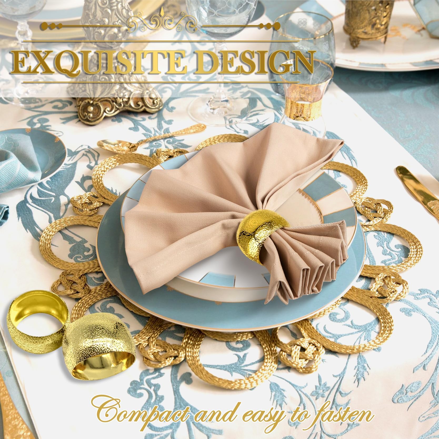 12 Stück Goldene Serviettenringe Mit Blätter Design – Elegante Metall Serviettenschnallen Für Tischdekoration Bei Hochzeit, Weihnachten, Abendessen & Jubiläum