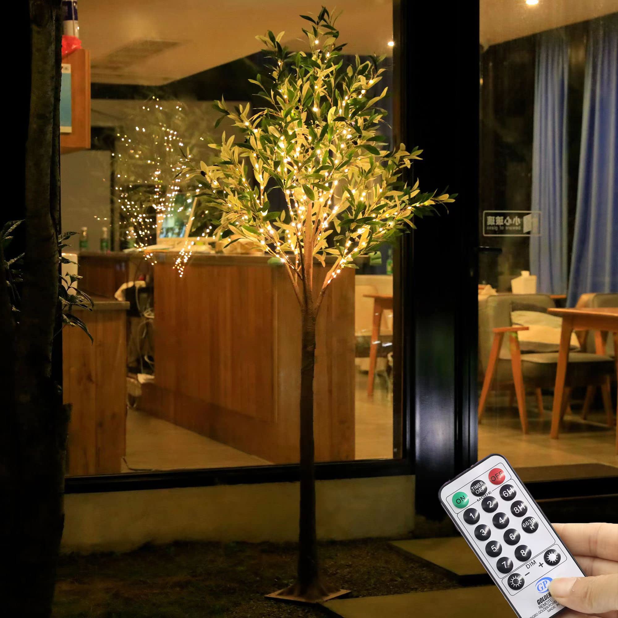 Ighted Olive Tree 6 Feet 300 Fairy Lights Artificial Plant Tree with
