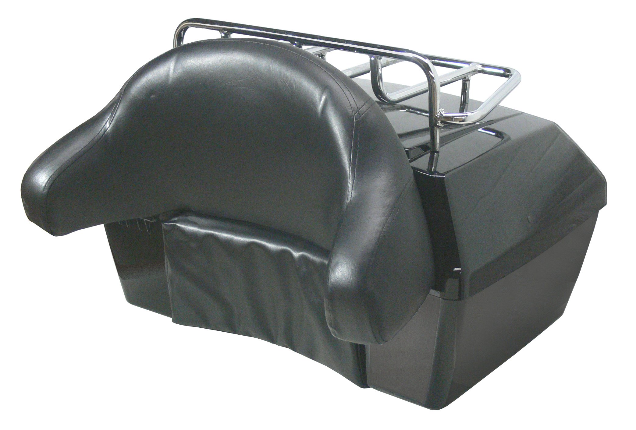 SPAAN Bauletto rigido da portapacchi Tour Pack per moto custom 48 litri con piastra