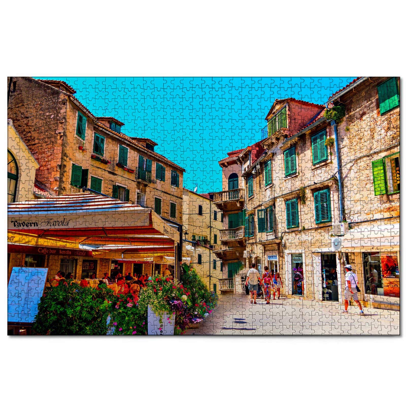 Jigsaw Puzzles Croatia Split 100 Piece Jigsaw Puzzle for Adults and Family Travel Gift Souvenir 45,5x35,5CM