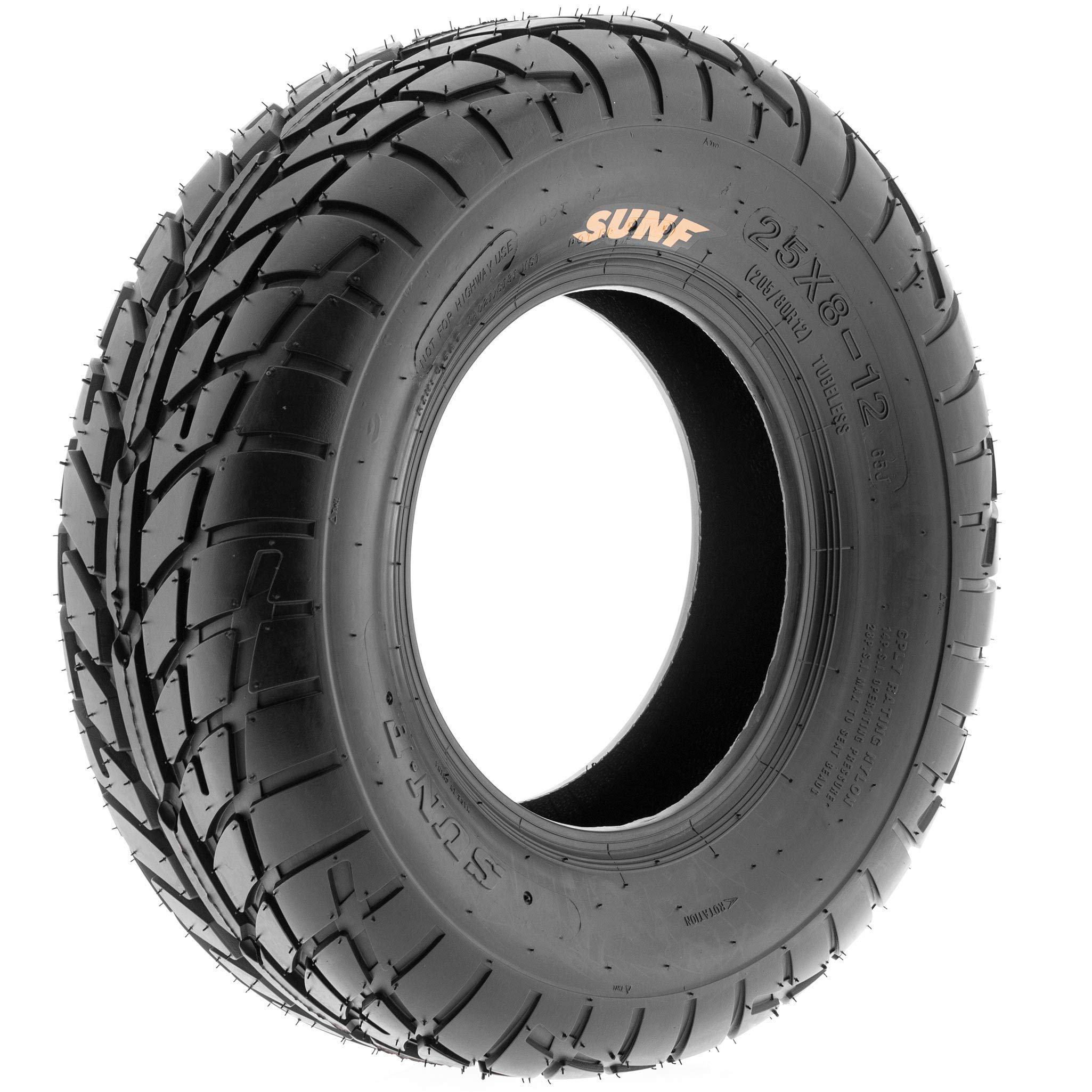 SUNF A021 25x8-12 25x10-12 ATV UTV Pneumatici sportivi chiodati omologazione stradale 6PR TL set 4 pezzi nero