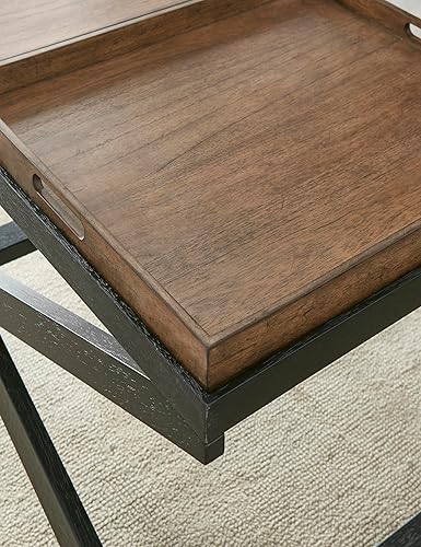 Miniatura 4 de Steve Silver Furniture Topeka - Mesa de cóctel, bandejas reversibles, diseño de transición con diseño inspirado en Asia, para sala de estar, mesa