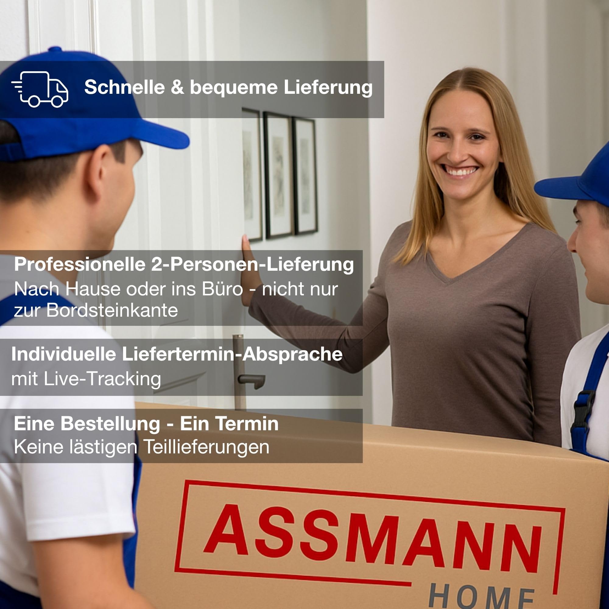 ASSMANN Wandsekretär Cubas Premium 74x80cm Weiß, TÜV-Zertifiziert, fertig montiert für Homeoffice