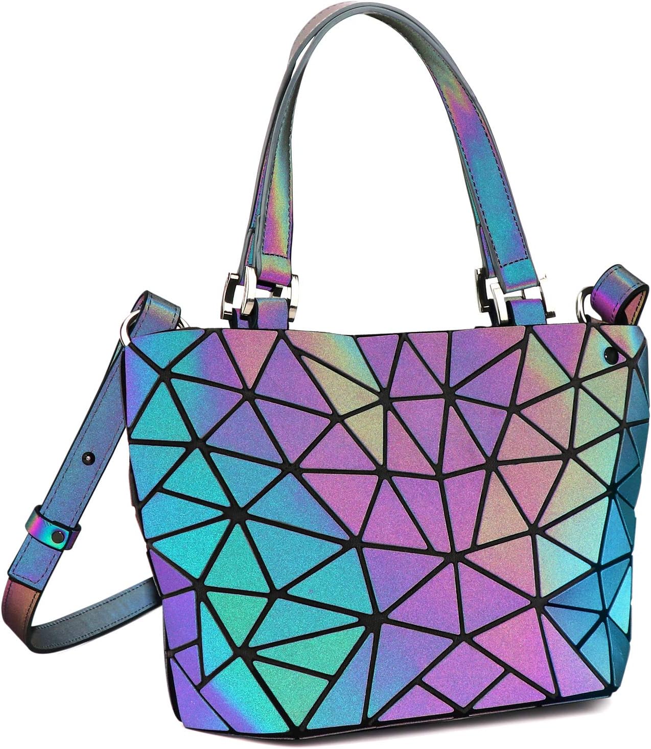Tikea Geometric Bag - Tote Handbag Top Handle Bag Women Crossbody Shoulder Bag Fashion Shopping Handbag, Waist Bag, Wallet, Luminous or Cork