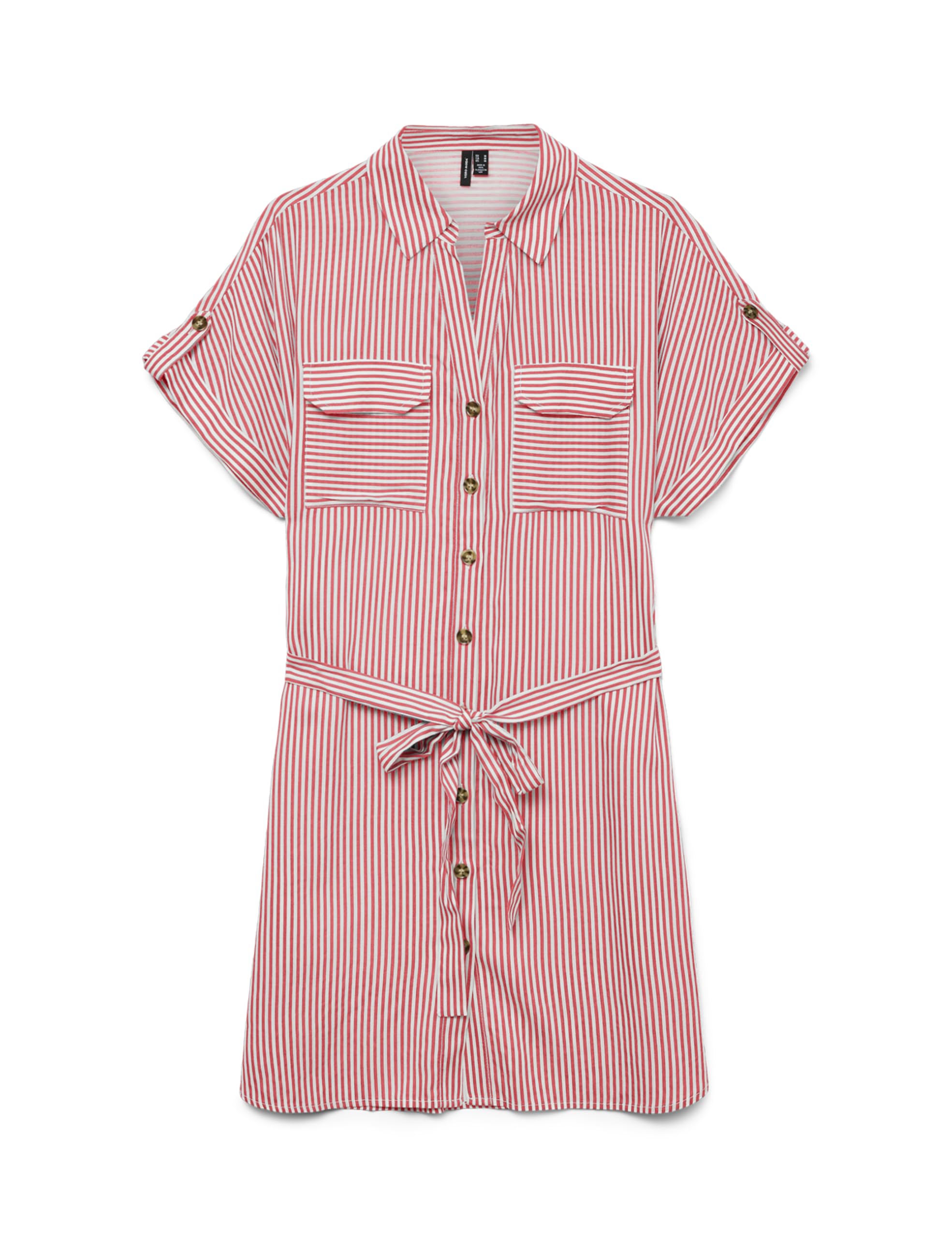 VERO MODA Women's Vmbumpy SS Short Shirt Dress WVN Ga Noos, Dubarry, M