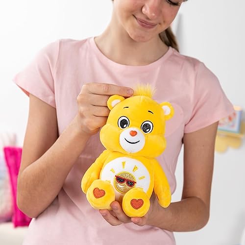 Miniatura 5 de Care Bears Peluche de frijol de 9 pulgadas (vientre brillante)  Oso Funshine  Material suave para abrazar