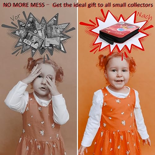 Miniatura 4 de Carpeta de tarjetas 4 bolsillos portátil para coleccionista de tarjetas con 50 fundas de hasta 400 tarjetas juego de cartas soporte para coleccionar