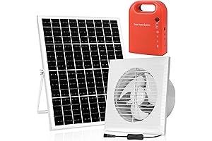 25W Solar Powered Box Fan with Massive Battery