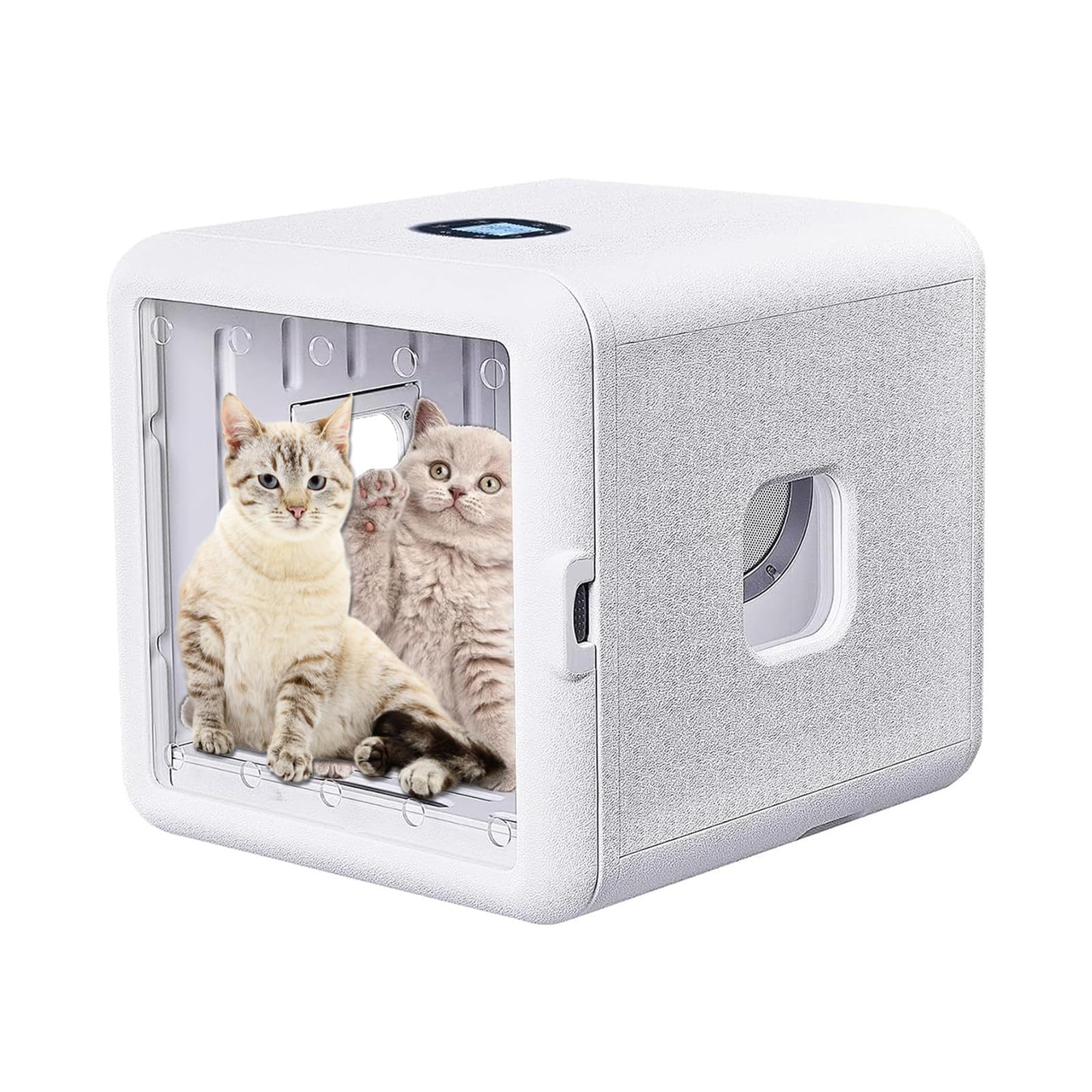 Eastnmythet Secador para Gatos de Gran Capacidad, Caja de Secado rápido de Pelo para Gatos, secador de Mascotas para Perros pequeños, Caja Seca para Mascotas con Esquinas Redondeadas