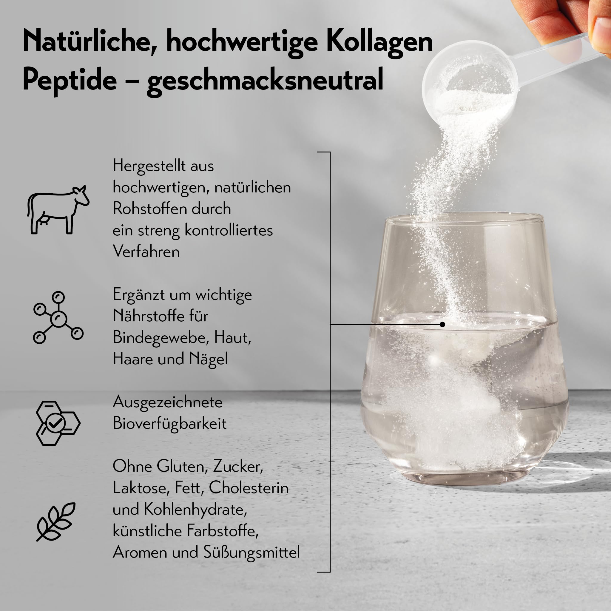 PureSGP® Collagen [3 X 300g]: Pure Collagen In Pharmacy Quality Bioaktive Premium-Peptide Aus Hochwertigem Kollagenhydrolysat. Mit Vitamin C & Biotin - Geschmacksneutral - Sehr Gut Löslich. product thumbnail 9