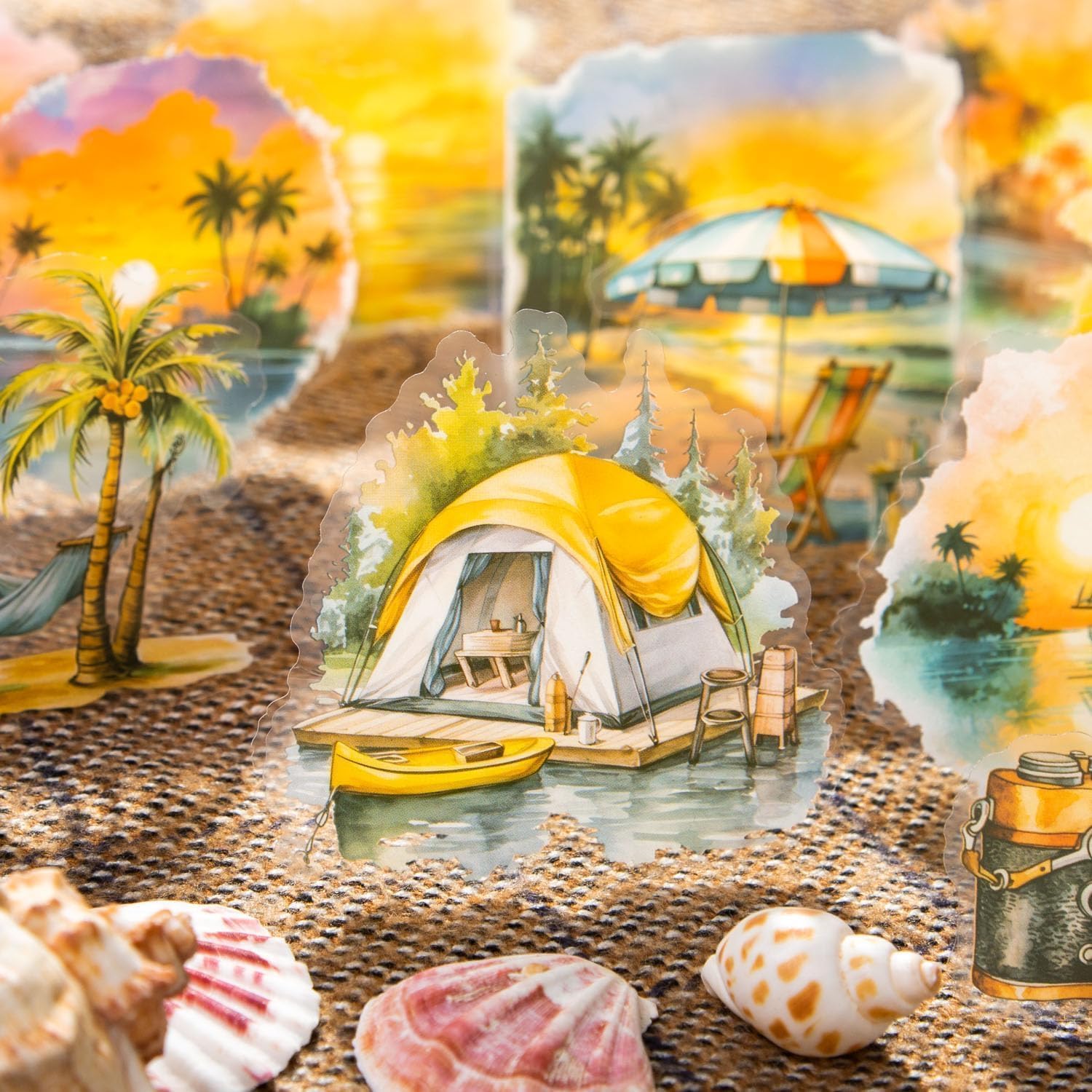 180Pcs Landscape Sticker for Travel,Camping Scrapbooking Stickers for Bullet Journal Supplies,Suitcases Bicycles,Laptops,Water Bottles,Laptops (