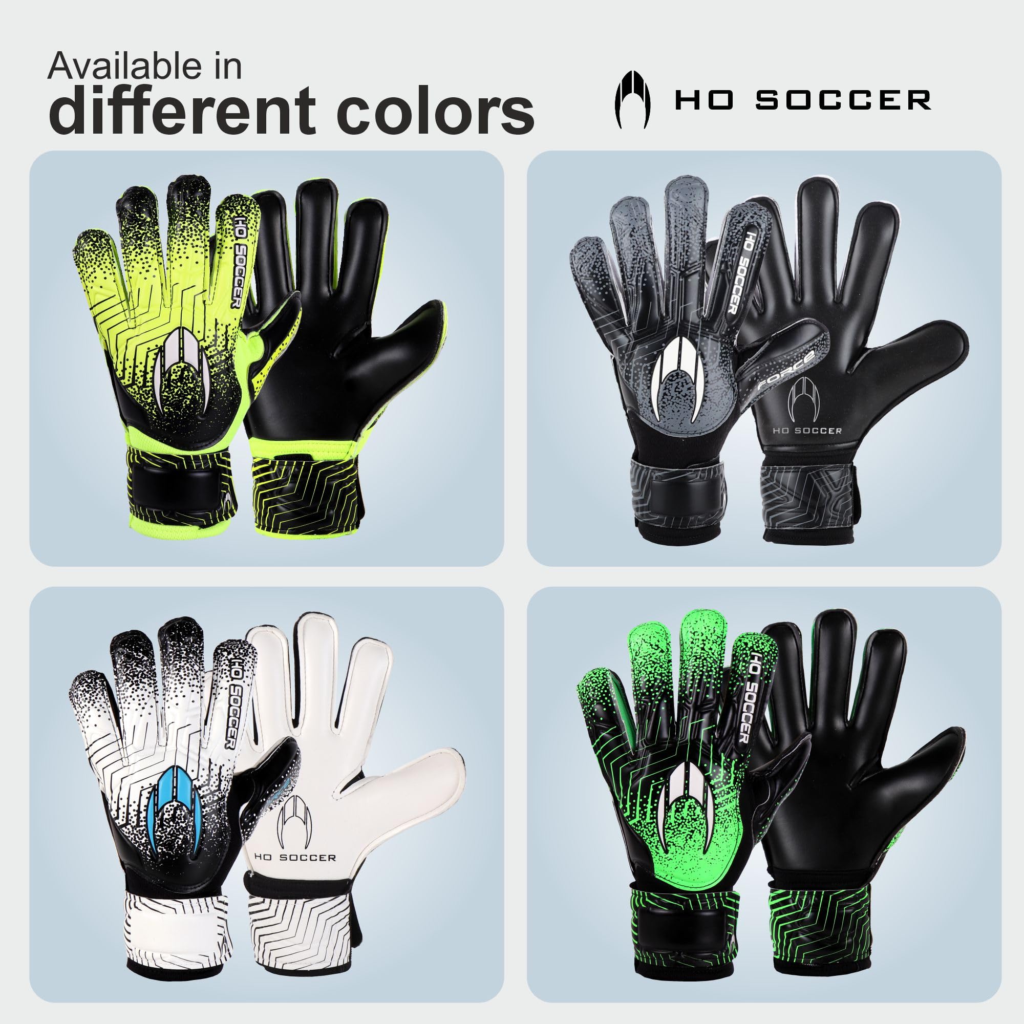HO Soccer Force Black Guantes de Portero Niños