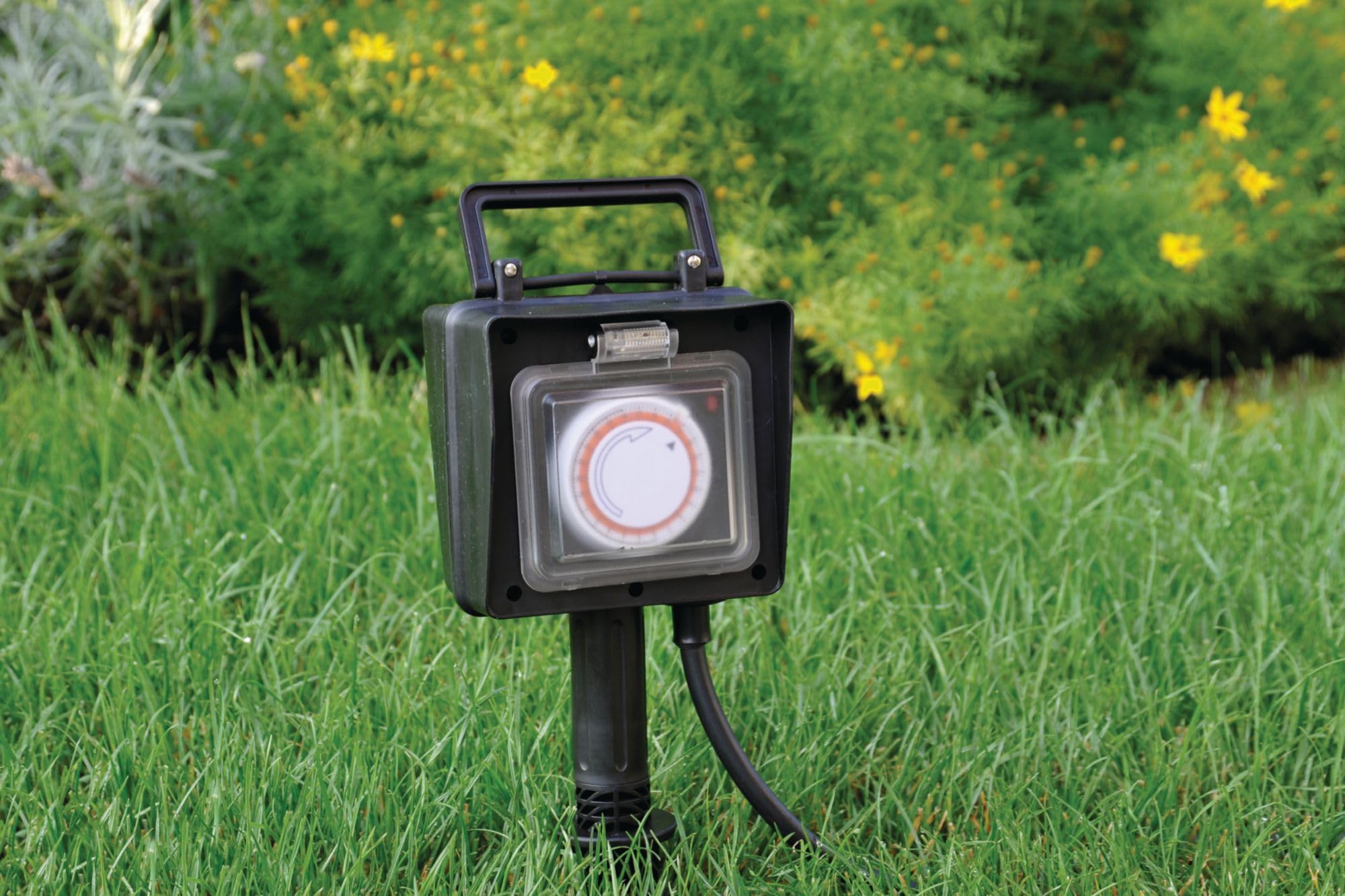 Unitec 44206 picchetto con doppia presa e timer meccanico