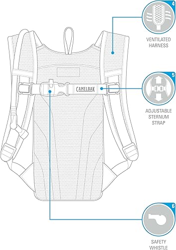 Miniatura 6 de CamelBak Mini M.U.L.E. Mochila de hidratación para niños para senderismo y ciclismo, 50 onzas