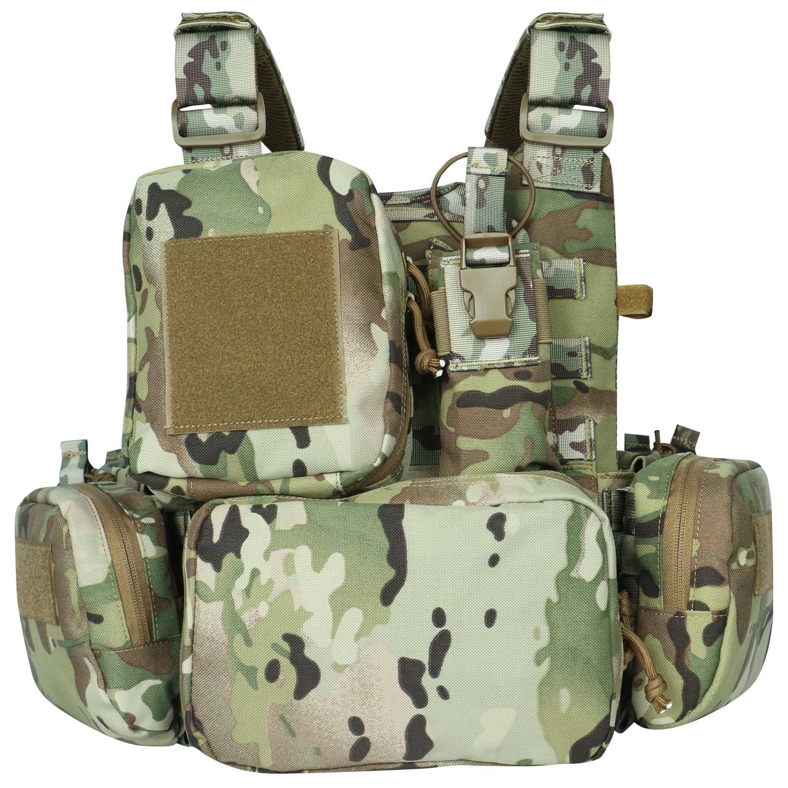 LASVENIS Tactical Vest for Men Outdoor Airsoft Vest Adjustable for Adults