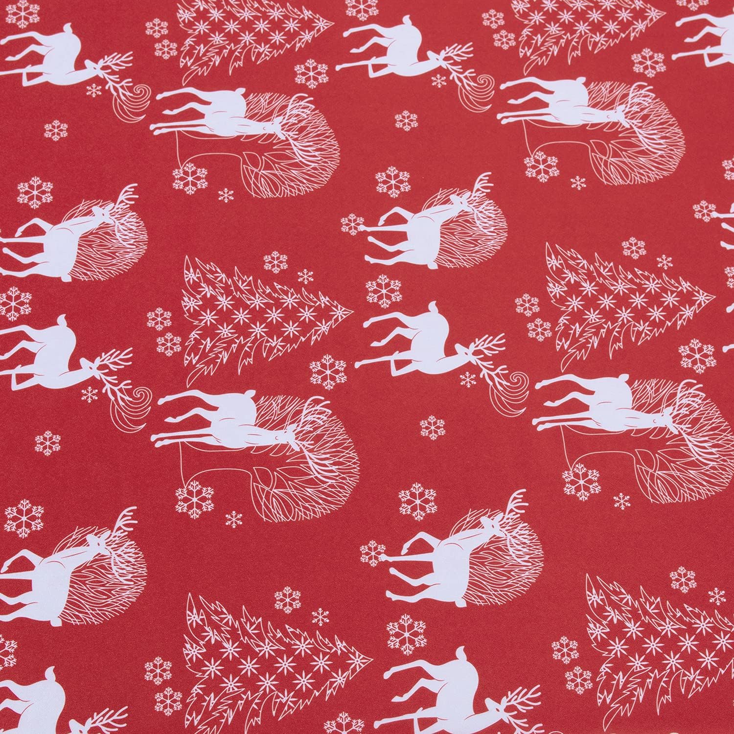 BIFENBI Rectangle Christmas Table Cloth, Washable Xmas Deer Printed Table Cover, Decorative Fabric Table Cover for Holiday and Indoor Use 54x54 Inch