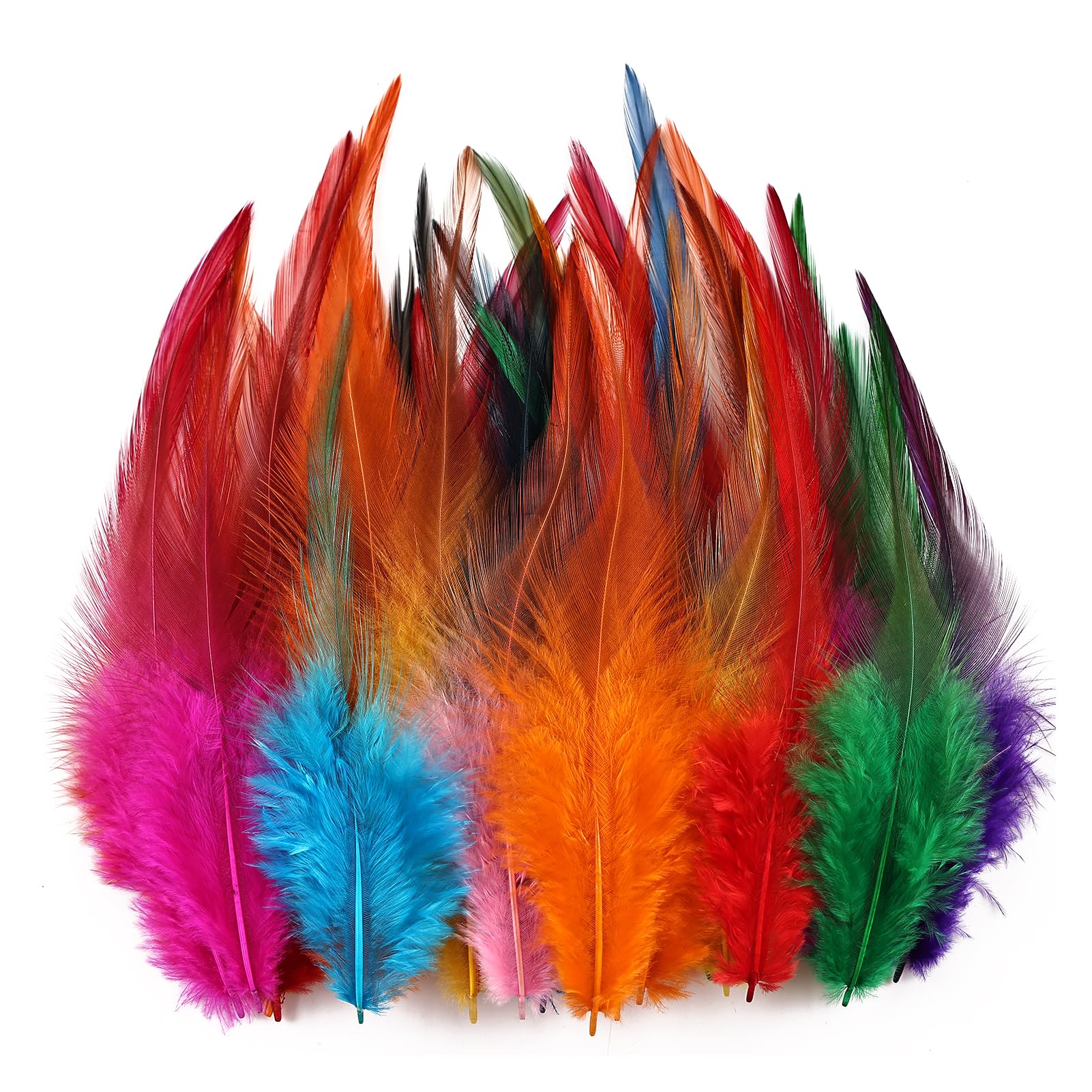 whitefeather Craft Feathers Bulk Pack - 300PCS Assorted Colorful Feathers for Crafting, Hat Decorating, Carnival DIY Projects (4-6 Inch Small Feathers, Synthetic Craft Materials) (White) — view 17