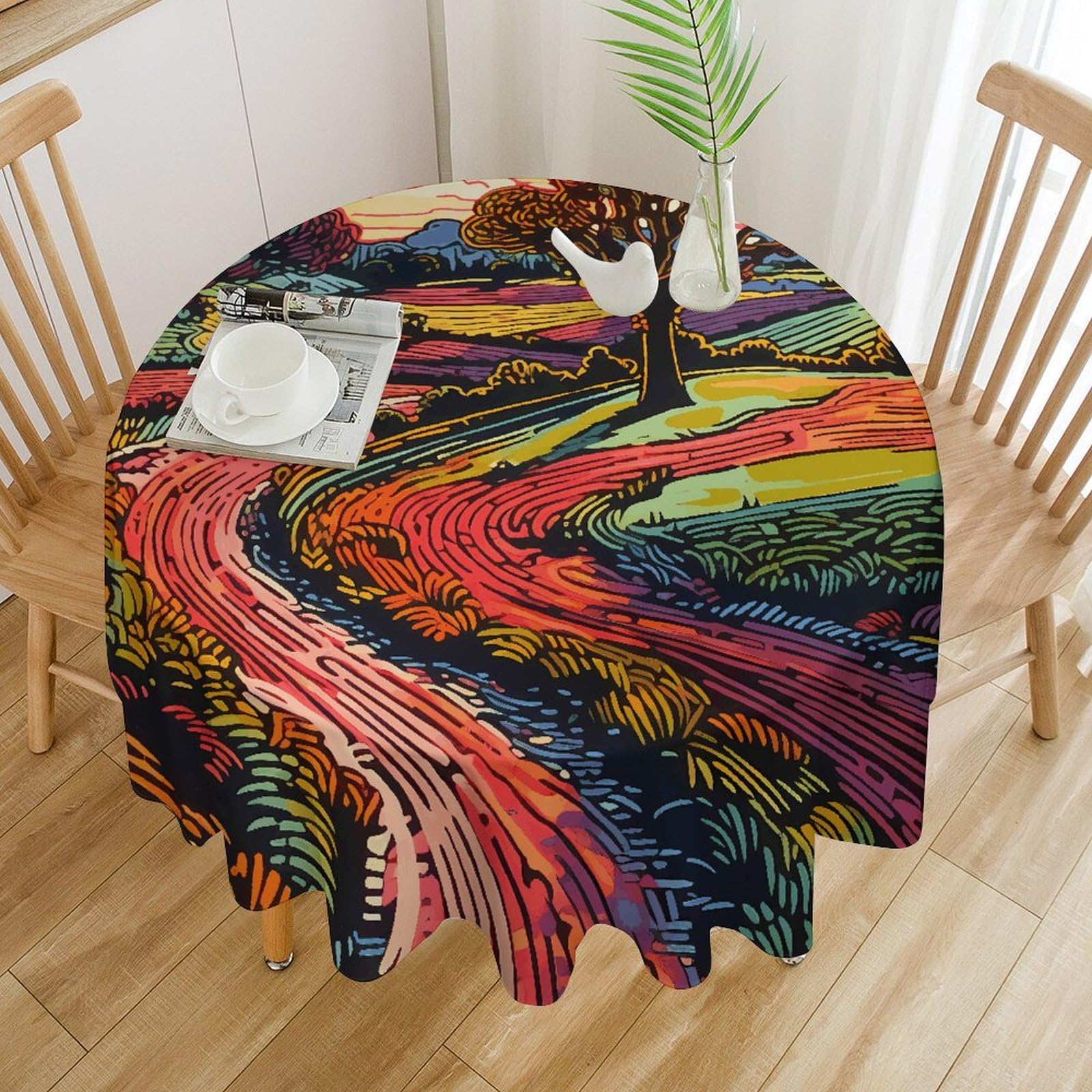 Nappe imperméable et résistante à l'huile 177,8 cm pour salle à manger