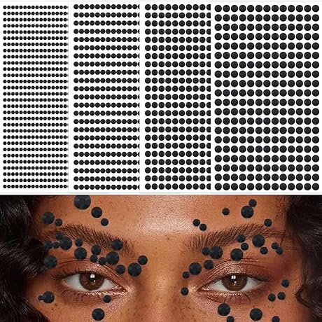 1799PCS Black Face Crystals for Makeup