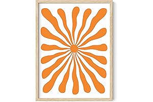 HAUS AND HUES Abstract Orange Wall Art