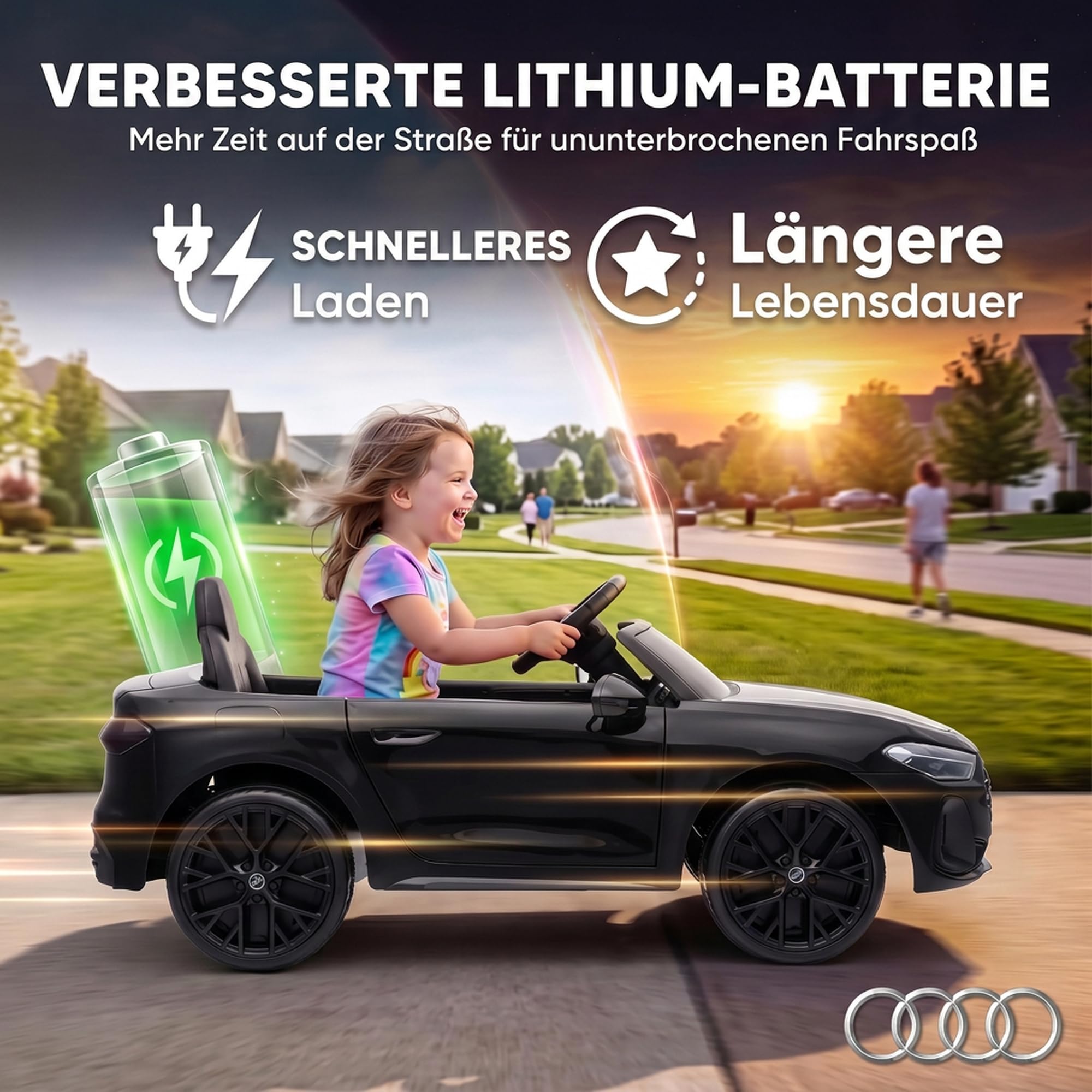 AIYAPLAY Samochód elektryczny dla dzieci, Audi A5L, 12 V, akumulator litowy