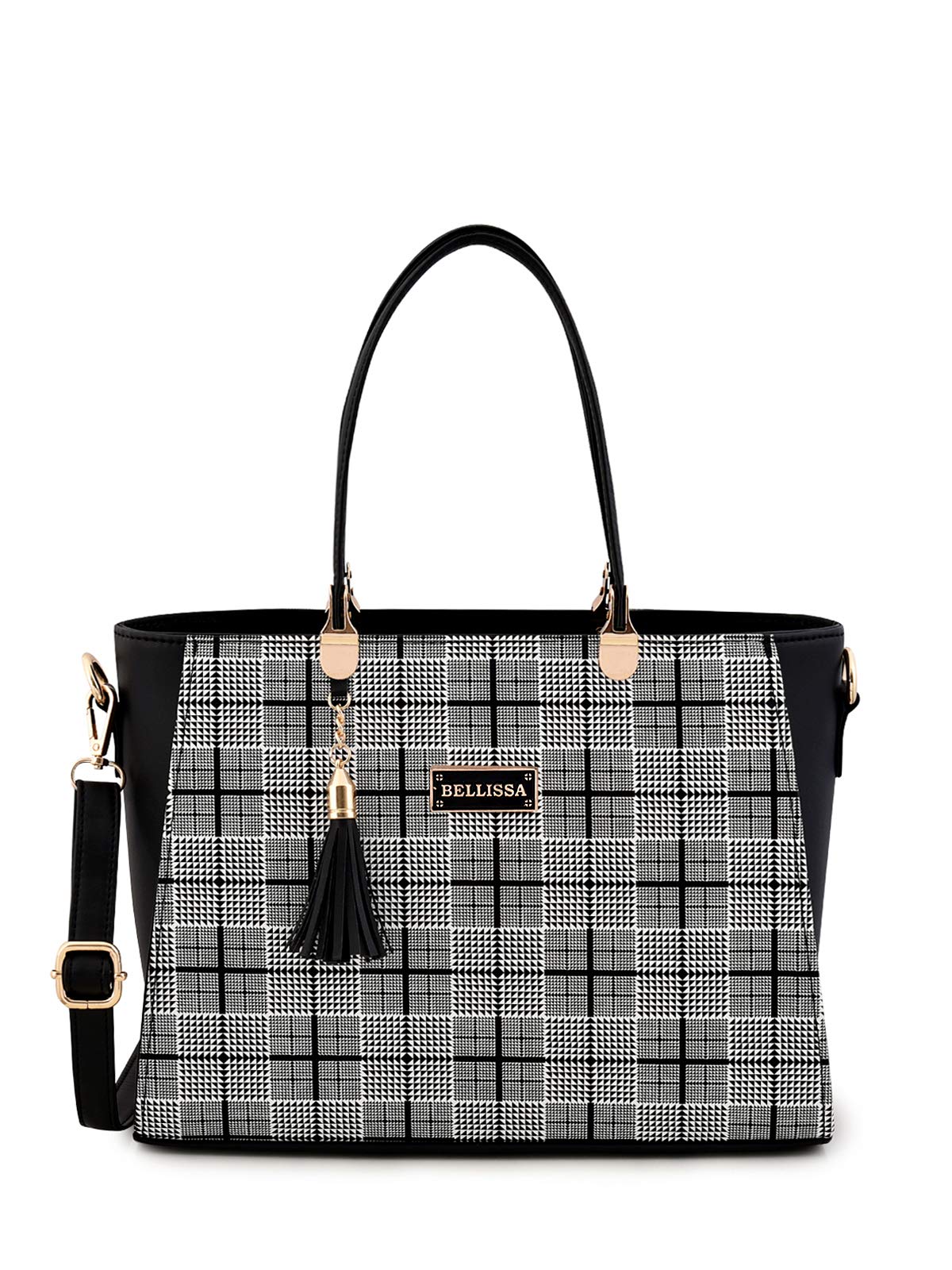 BELLISSA Checkered PU Leather Handbag For Women (B0863MLJZ5) Amazon Price History, Amazon Price Tracker