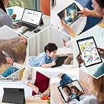 Android 15 Tablet 30GB RAM 128GB ROM 2TB Expand, 10 inch Tablets with Keyboard Mouse, Octa-Core, 8000mAh, HD IPS Display, GPS, 5G WiFi, Widevine L1, 2 in 1 Tablets - Metal Black