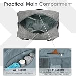 Narwey Article personnel Sac de voyage pour avion Petit sac de voyage sous le siège Transporter des bagages pour avion Small Gym Bag Sac d'hôpital pour femmes et hommes 25L (Gris)