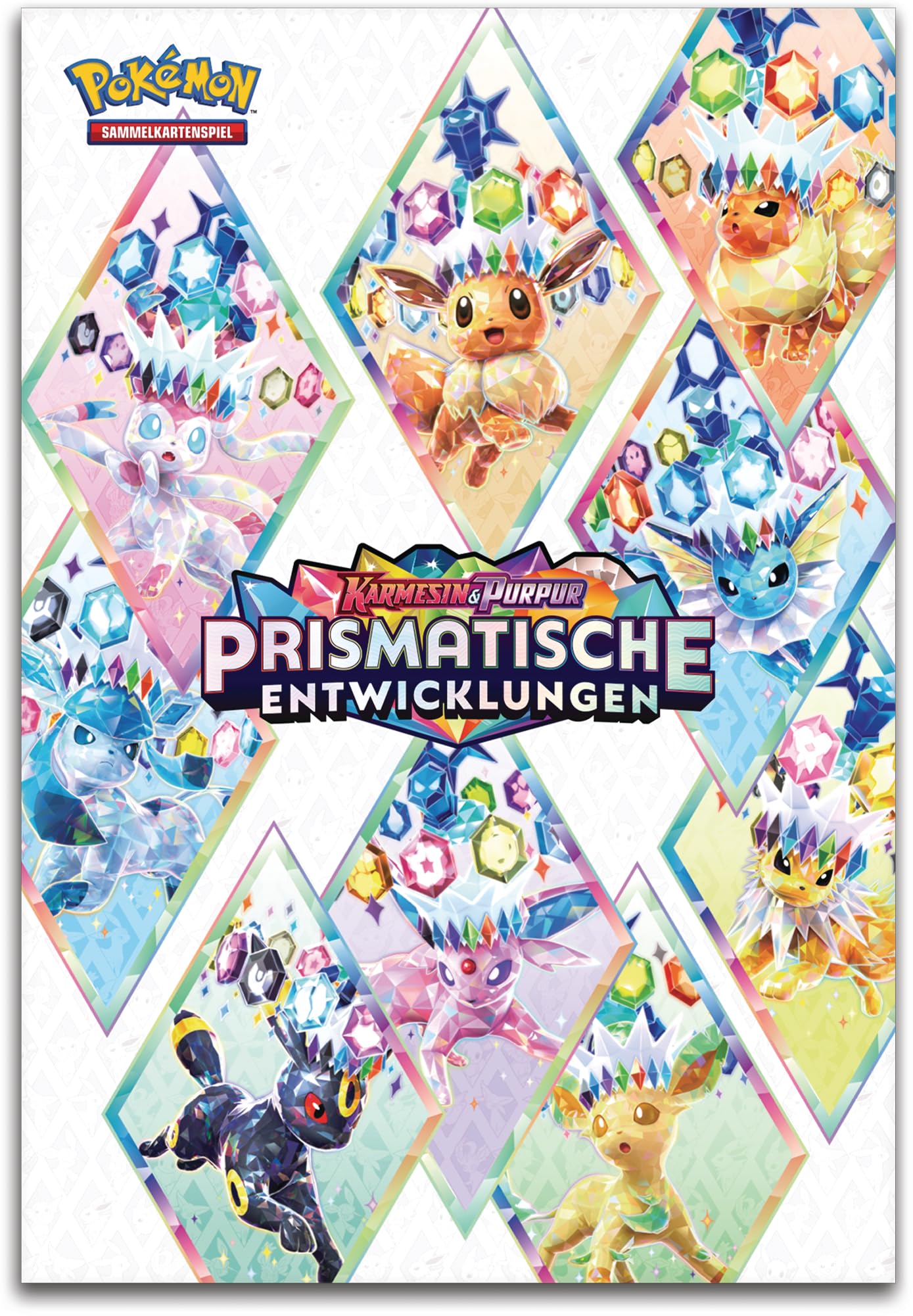 Pokémon - Kolekcjonerska gra karciana kolekcja plakatów Karmesin & Purpur – rozwój pryzmatyczny (3 pakiety boosterowe i 3 holograficzne karty promocyjne)