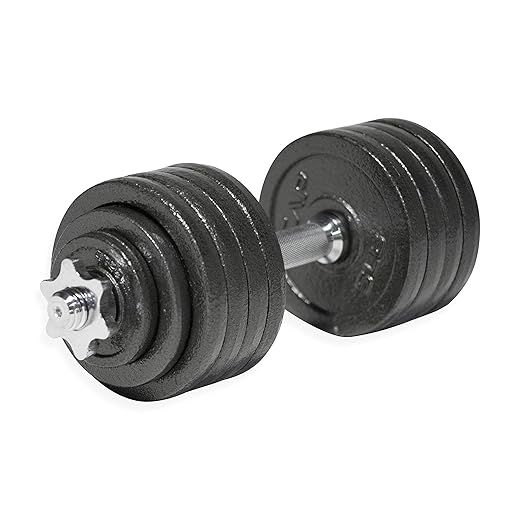 CAP Barbell 52.5-Pound Adjustable Dumbbell Set, Single, Black