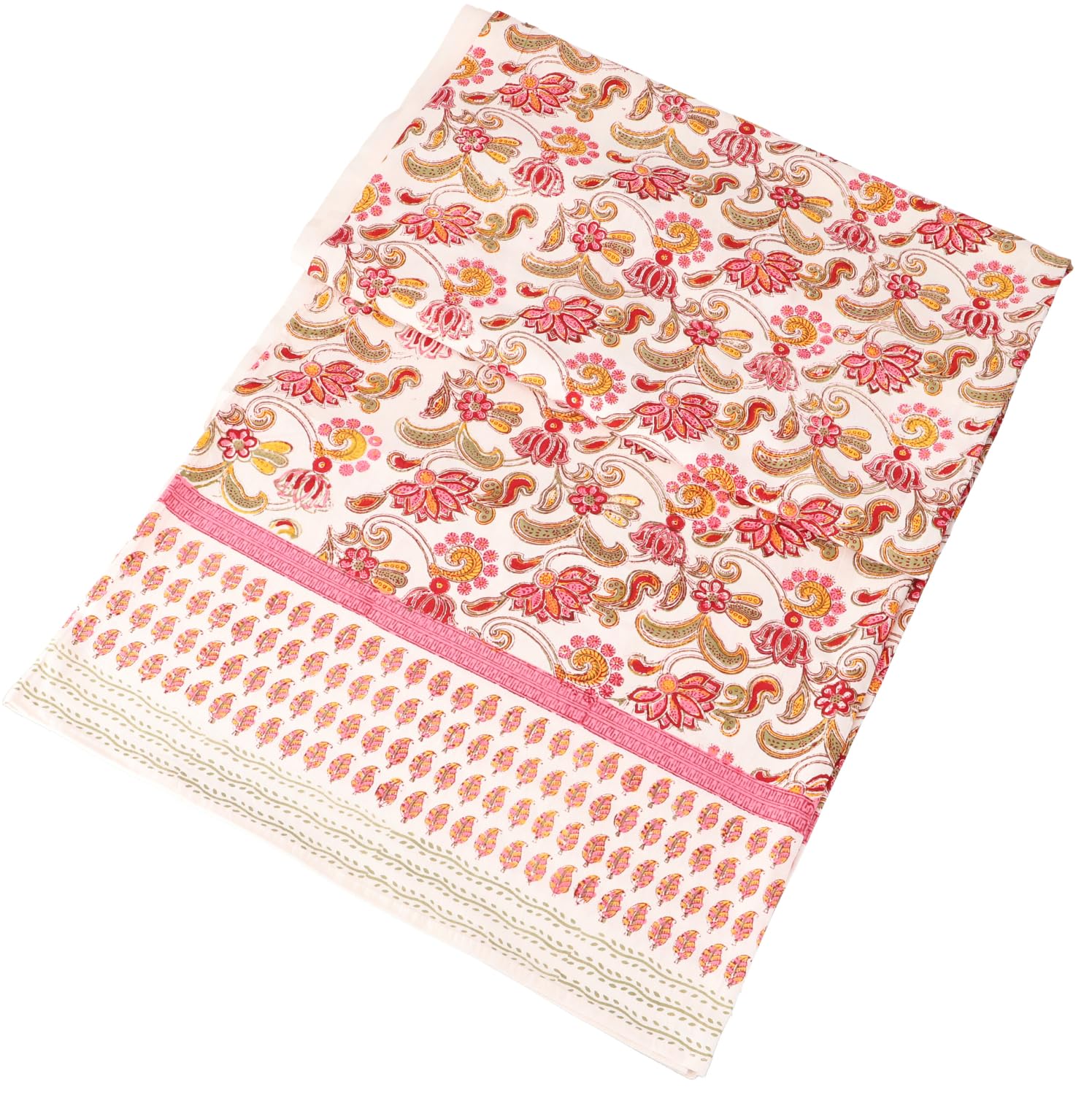 Blockdruck Tagesdecke, Bett & Sofaüberwurf, Design 8, Double 225*275 cm | 100% Baumwolle, handgefertigt, traditioneller Blockdruck, vielseitig einsetzbar, dekorativ