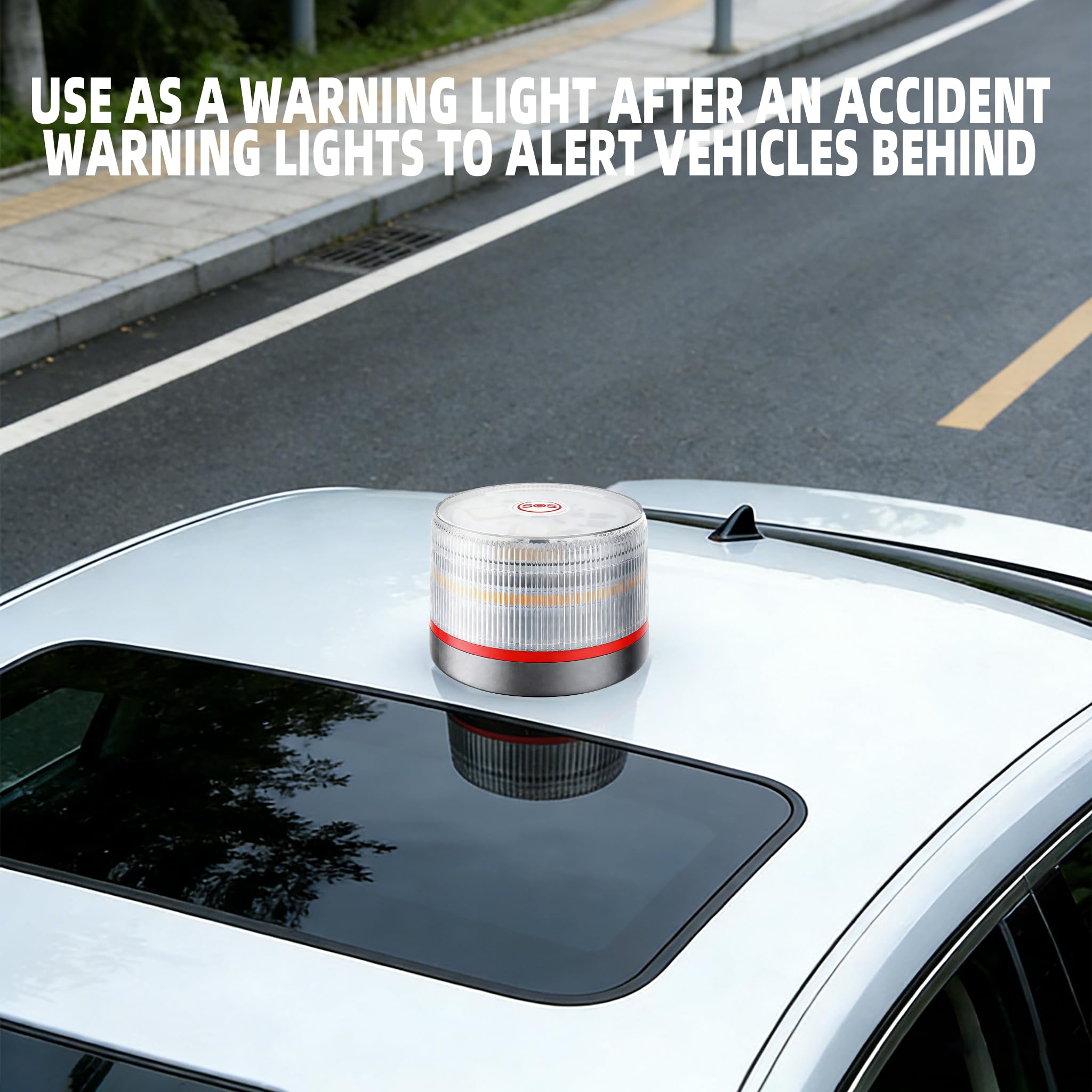 Aeyytoe Luz de emergencia para coche homologada por la DGT 3.0, con SIM y datos de pago hasta 2038, Baliza V16 homologada por la DGT con geolocalizador, Resistente al agua IP54 — view 5