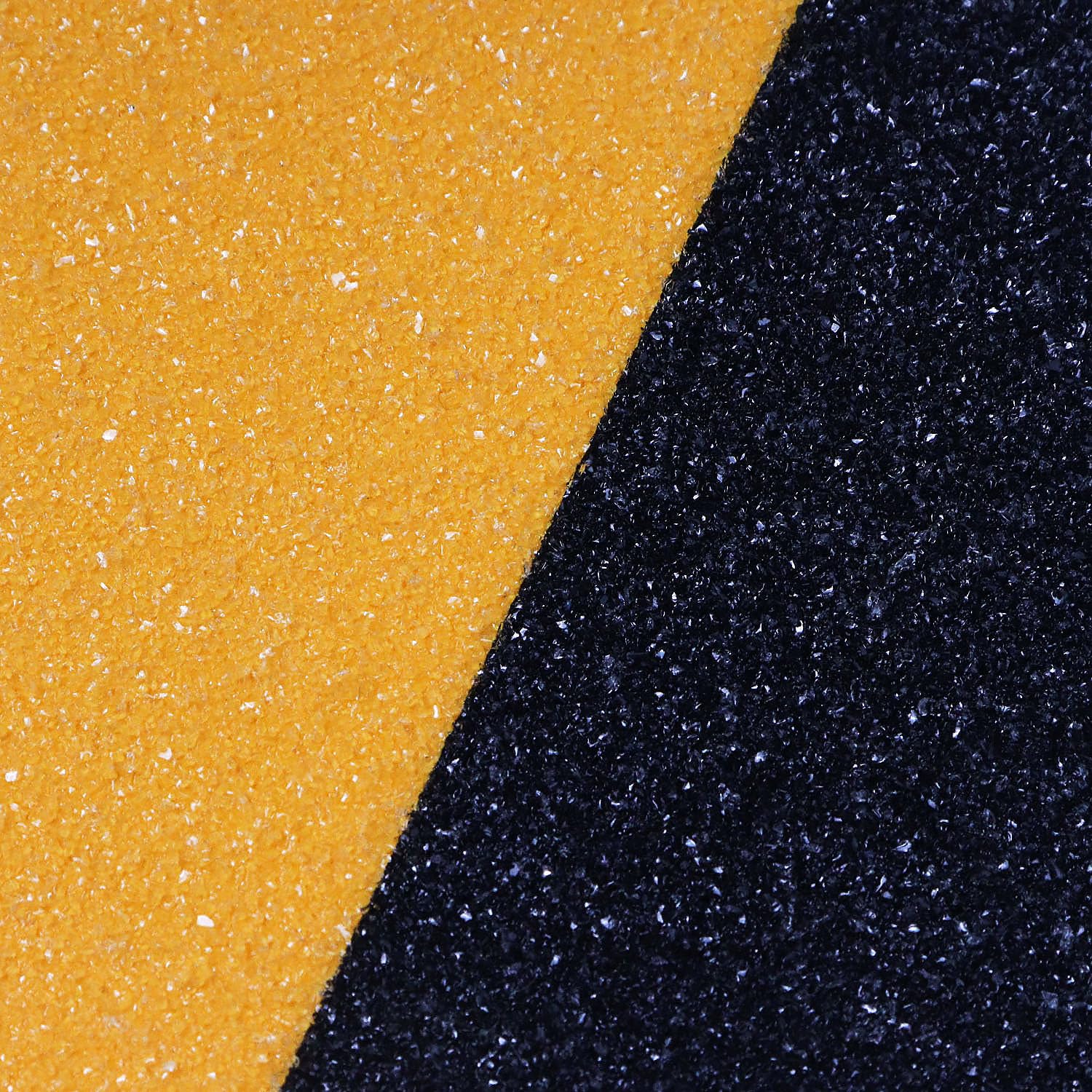 CHUANGSEED Black Yellow Anti slip tape Cinta antideslizante de seguridad, 30 x 10,6 m, bandas antideslizantes para escalera exterior, amarillo negro para cinta escaleras averissement, escaleras