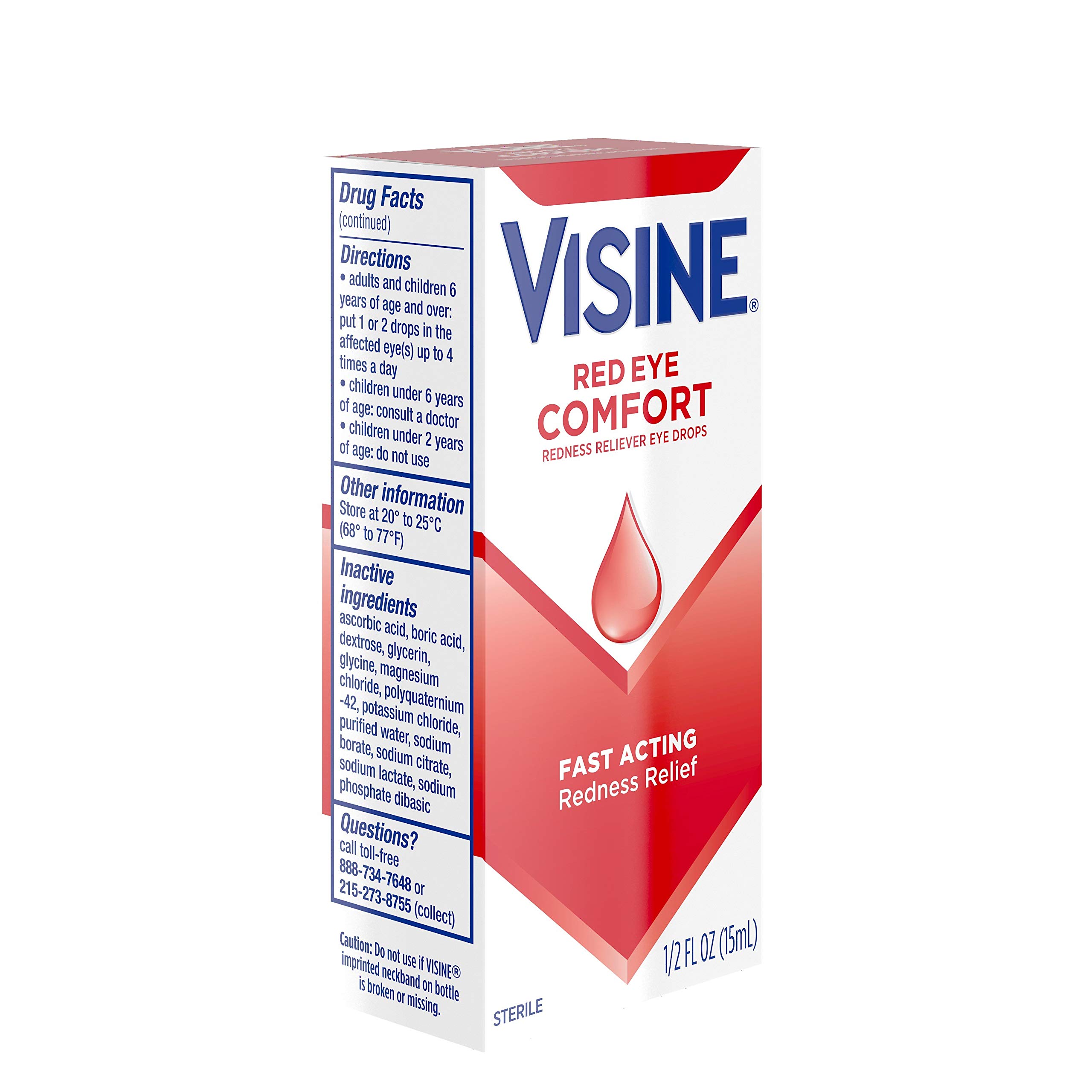 Visine Red Eye Comfort Redness Relief Eye Drops to Help Relieve Red