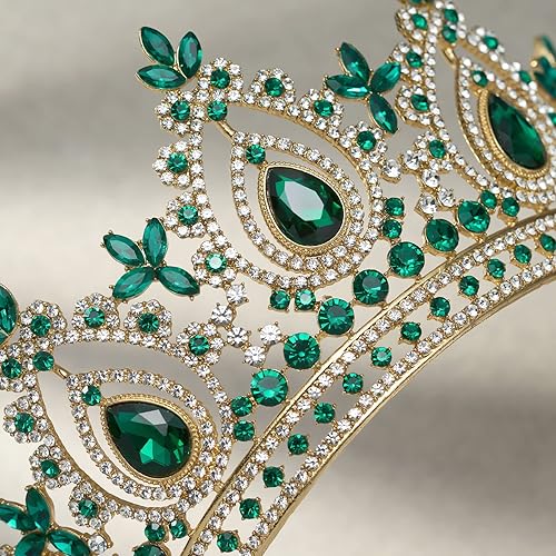 Miniatura 5 de SWEETV - Corona de reina para mujer, tiara nupcial para novias, tiara de princesa, diadema de quinceañera para concursos de belleza