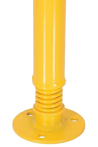 Miniatura 2 de Vestil SPBOL-42 Bolardo de acero con resorte con recubrimiento en polvo, acabado amarillo de seguridad, diámetro exterior de 2-1/8 pulgadas, altura