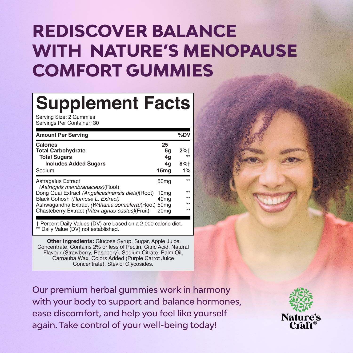 Womens Menopause Gummies with Dong Quai - Menopause Vitamins for Women with Ashwagandha - Holistic Support for Hot Flashes Night Sweats and Mood Swings - Pre & Post Supplements - 60 Count — Amazon image 6