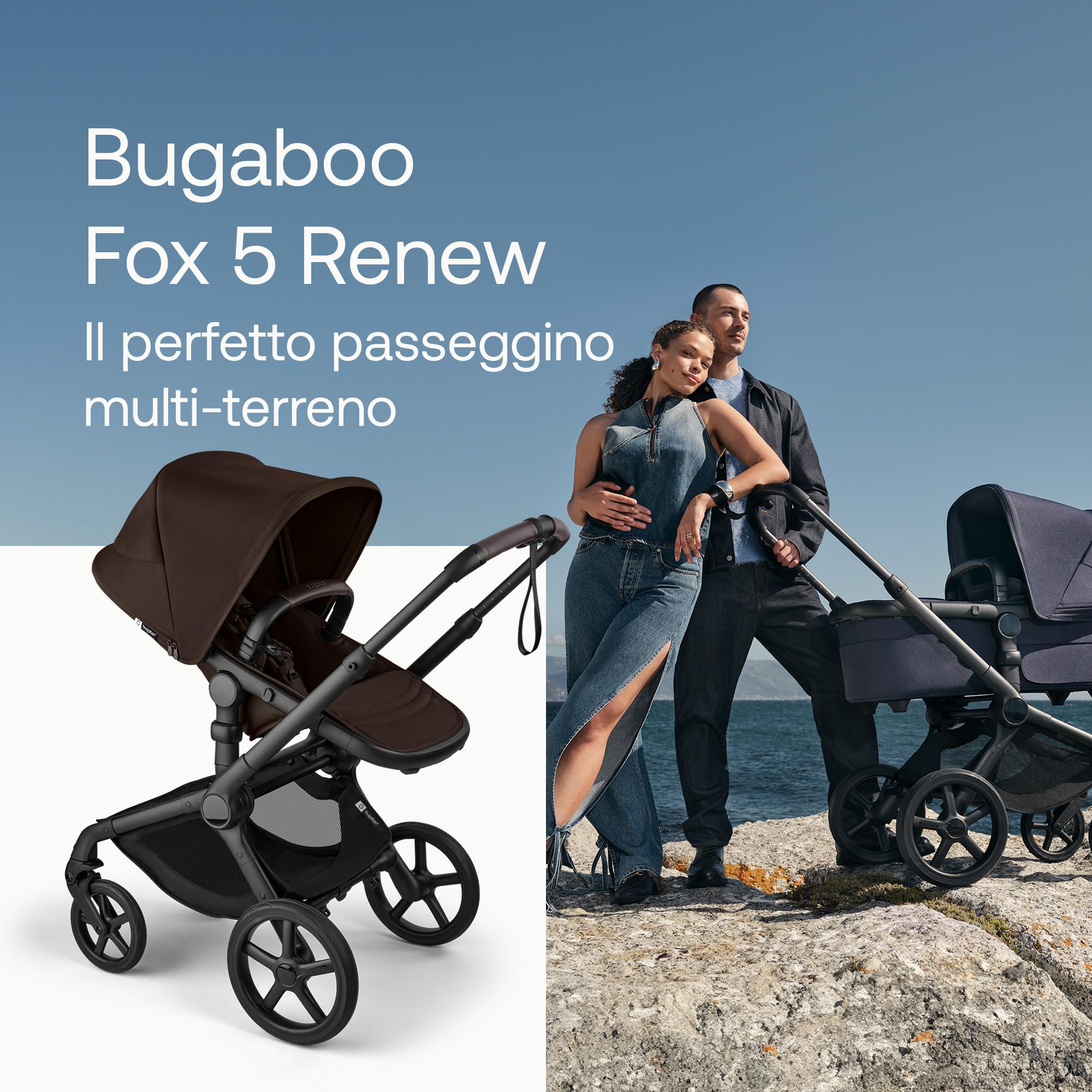 Bugaboo Fox 5 Renew, Passeggino Multi-Terreno 2 in 1 per Bambini