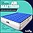 EnerPlex Queen Air Mattress with Built in Pump - 15 Luxury Size Self-Inflating Blow Up Mattress with Neck Support - Inflatable Air Bed for Portable Travel & Home Use (Blue/White)