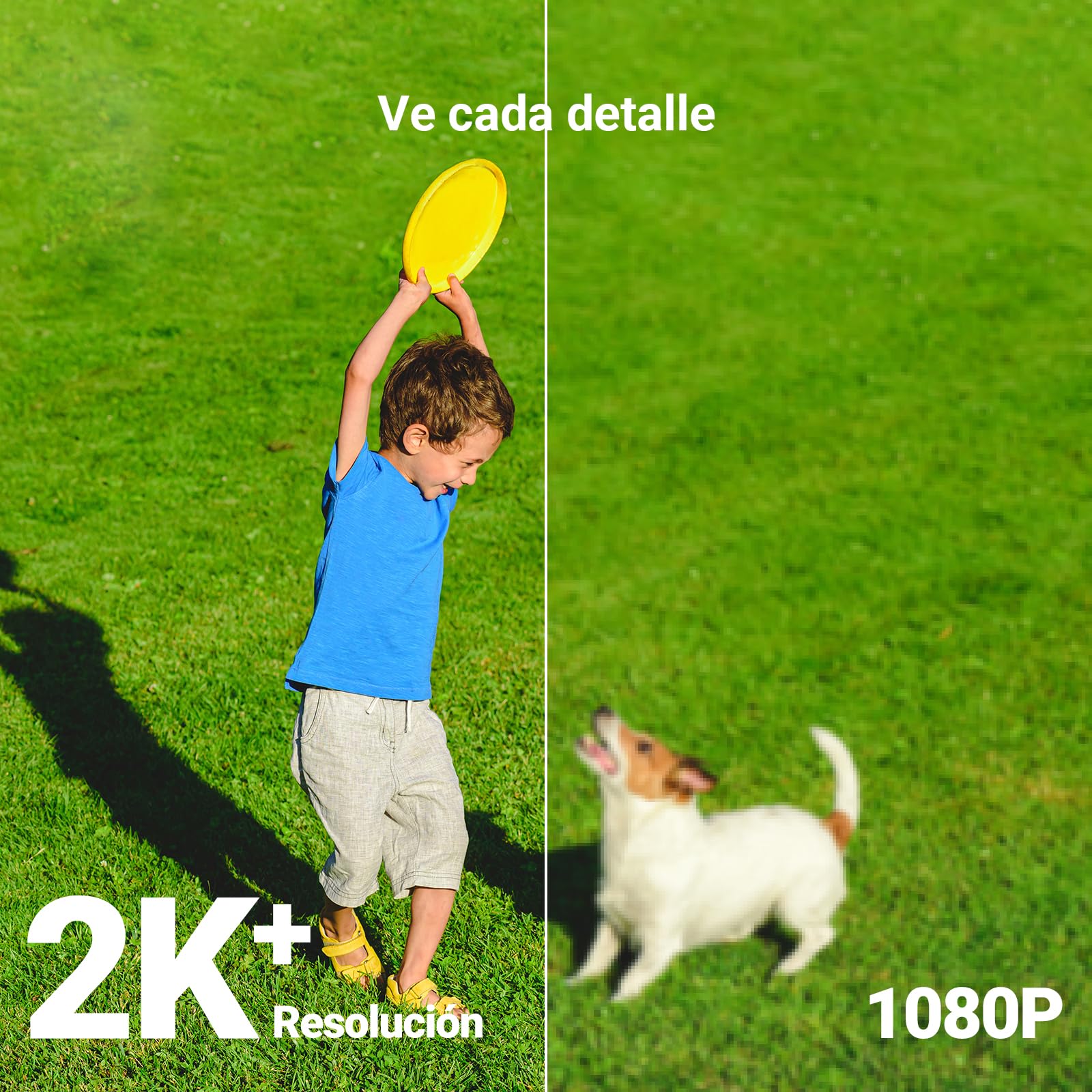 EZVIZ Cámara Vigilancia Exterior WiFi 4MP, AOV 360° con Batería 5200mAh, Detección de Forma Humana/Vehicular, Visión Nocturna Color, Defensa Activa, CB8 Lite + Panel Solar 5W, NO SD Tarjeta