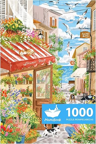 Miniatura 10 de MOMIBOOK Rompecabezas de 1000 piezas para adultos, rompecabezas de casa mágica encantada, pintura de película táctil, imagen difícil, desafiante