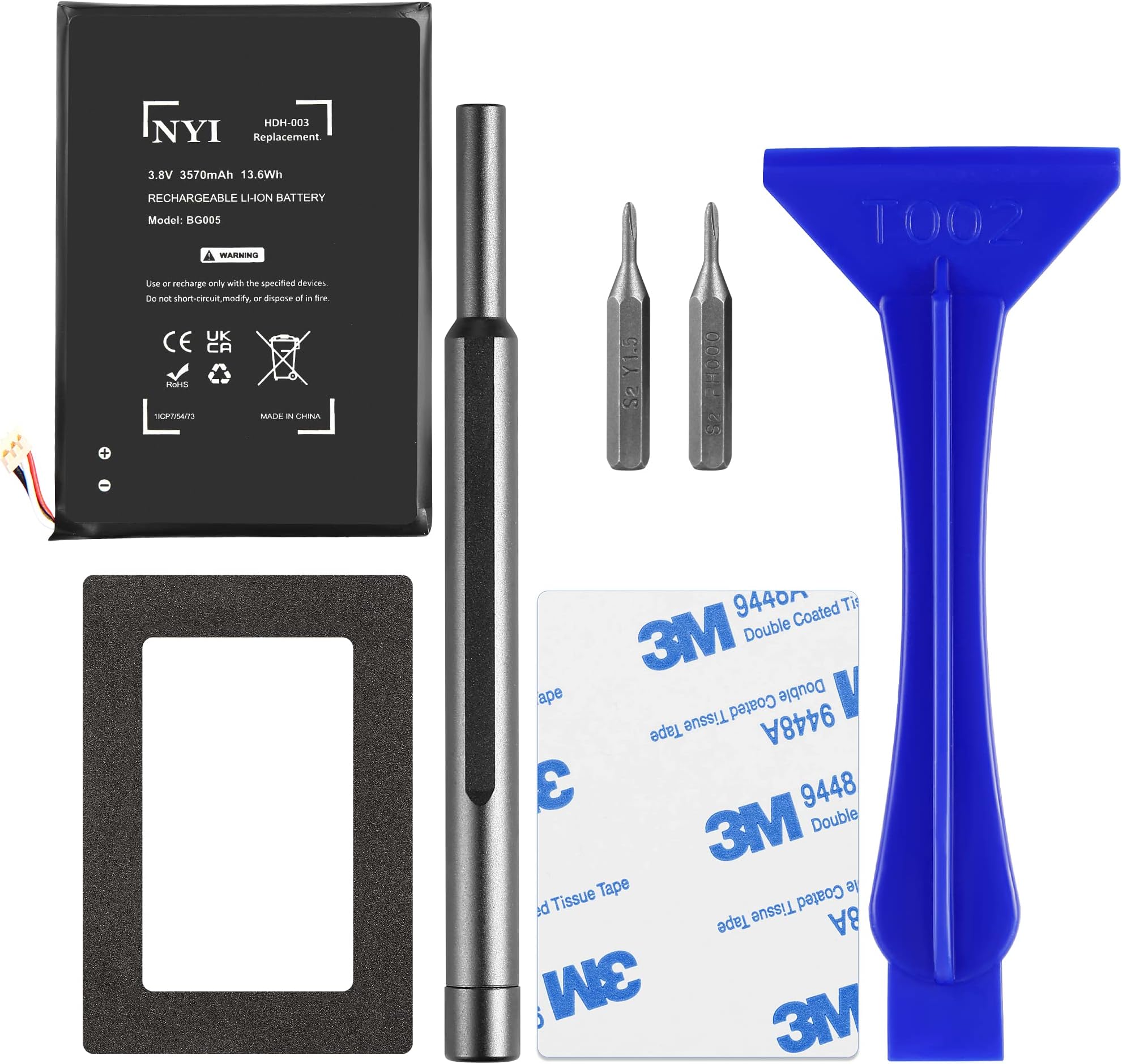 ElecGear 2 x Replacement Battery for JoyCon Switch Controller, HAC006 Internal
