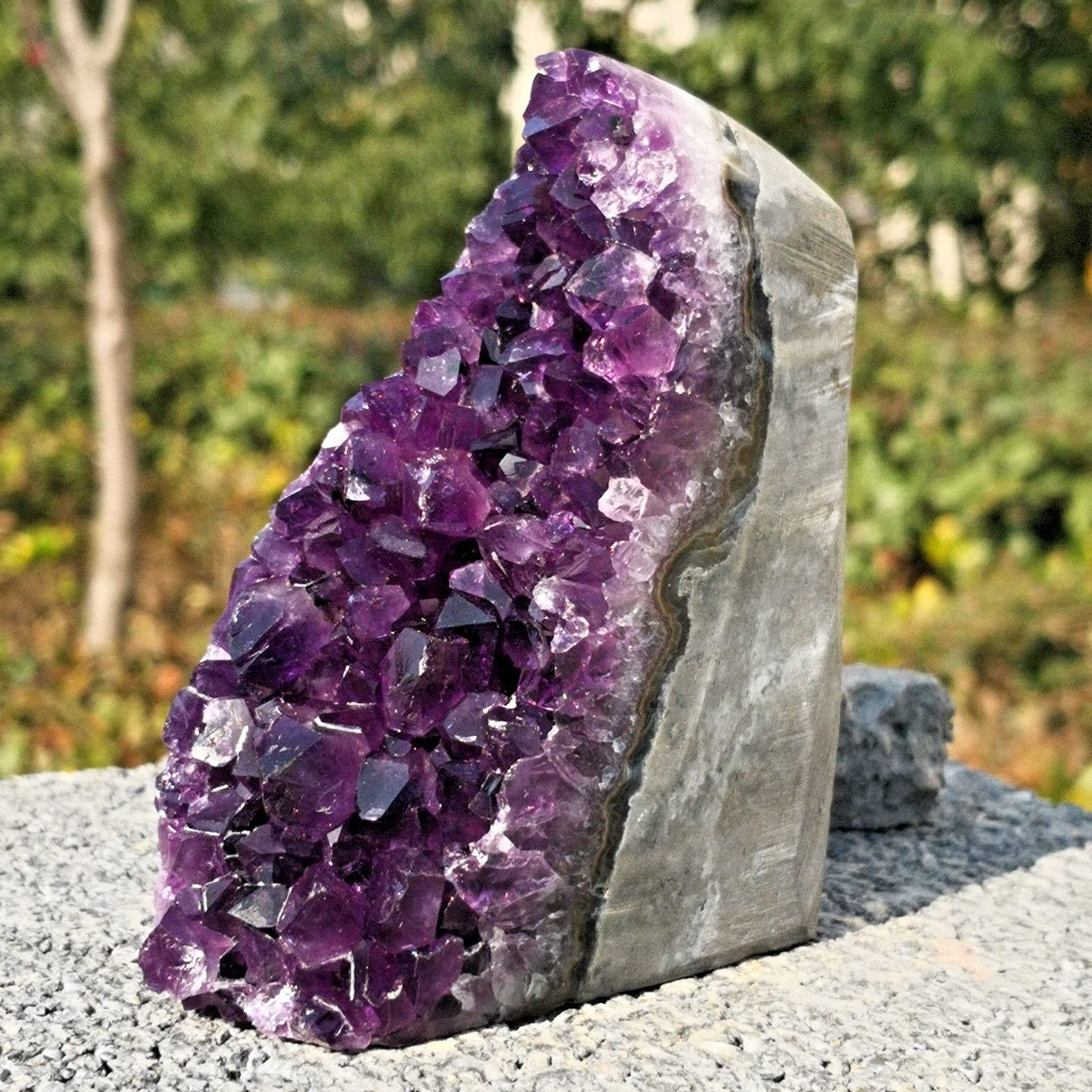 For Alrededor de 100g/200g/300g/400g/500g geoda de Amatista Natural Cuarzo racimo Cristal espécimen Piedras Preciosas y Cristal decoración de la habitación (Size : 400g)