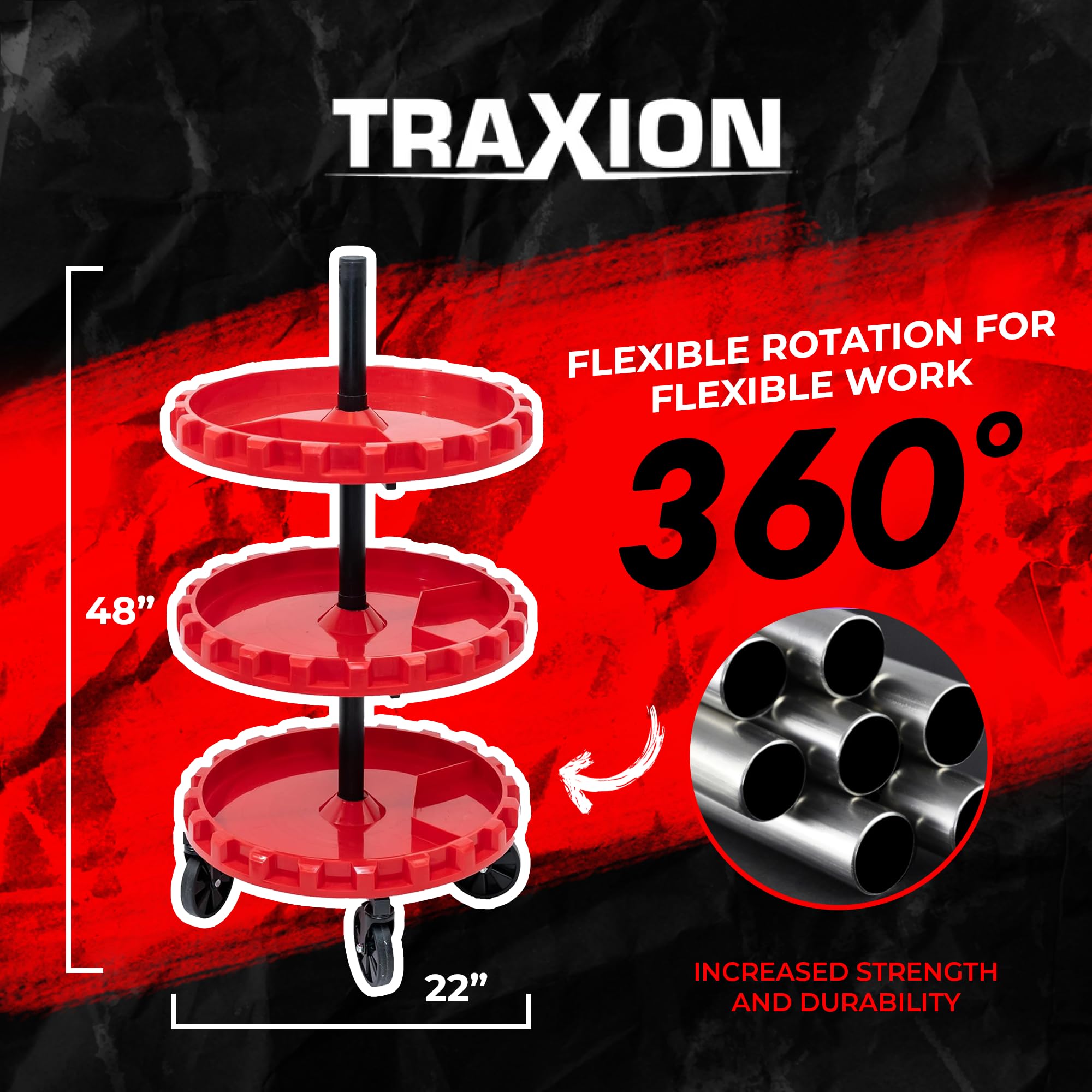 TRAXION 6-120 Mobile Spinning Tool Tray