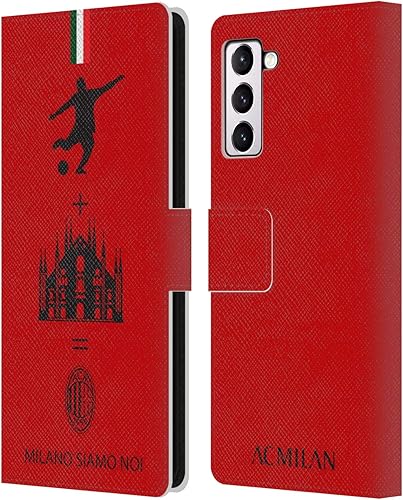 Vista 49 de Head Case Designs Funda de cuero con licencia oficial de AC Milan con diseño de camuflaje digital, compatible con Samsung Galaxy S22 Ultra 5G