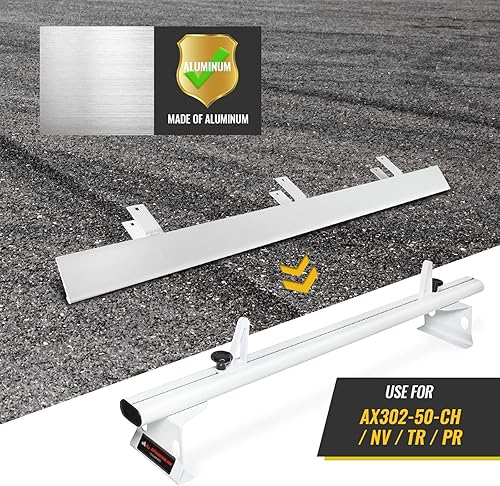 Miniatura 4 de AA-Racks Deflector de viento de aluminio de 49 pulgadas, accesorio para rack de furgoneta para modelo AX302 Series Blanco