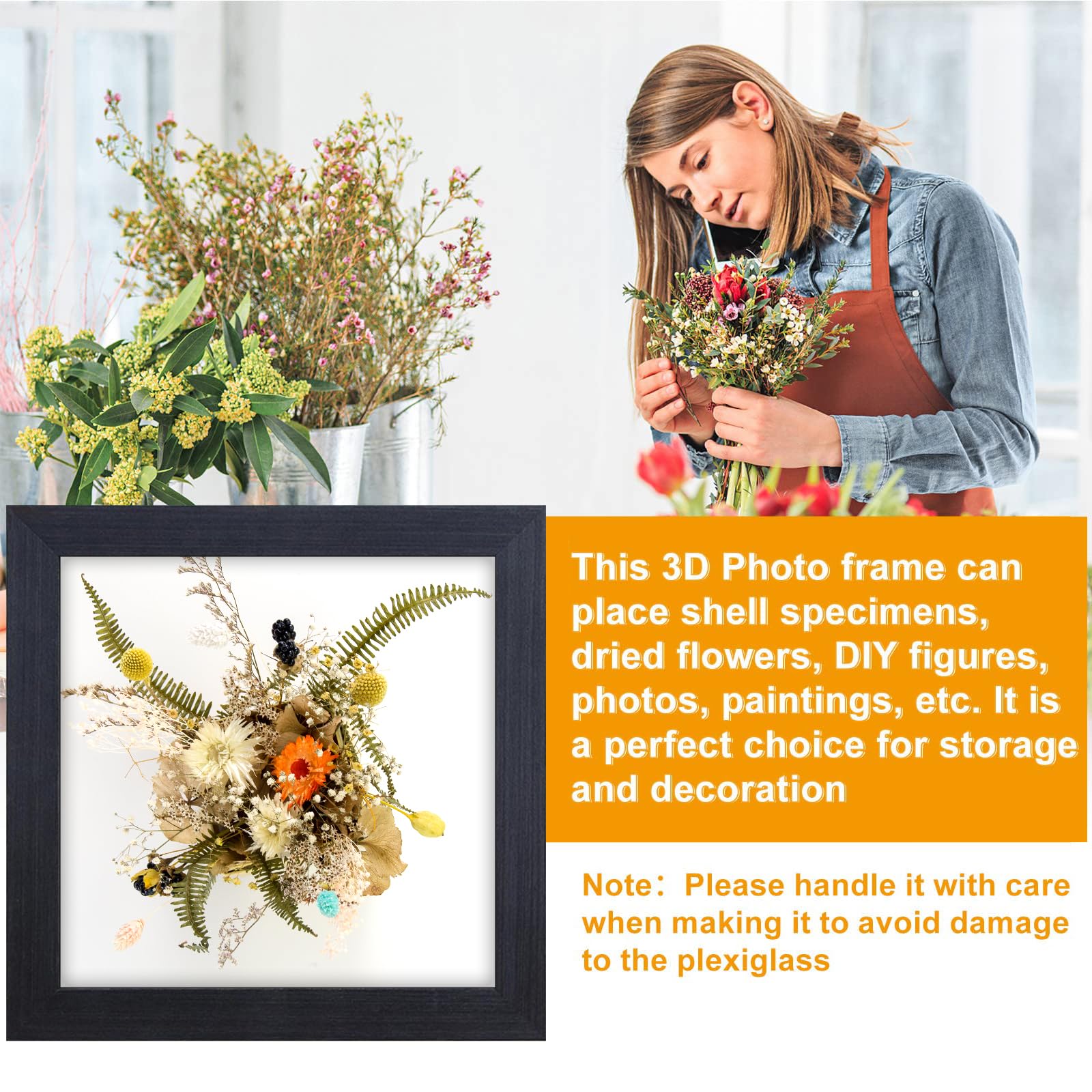Small Box Frame 1PC Shadow Box Frame Multi-size Wooden Photo Frame For ...