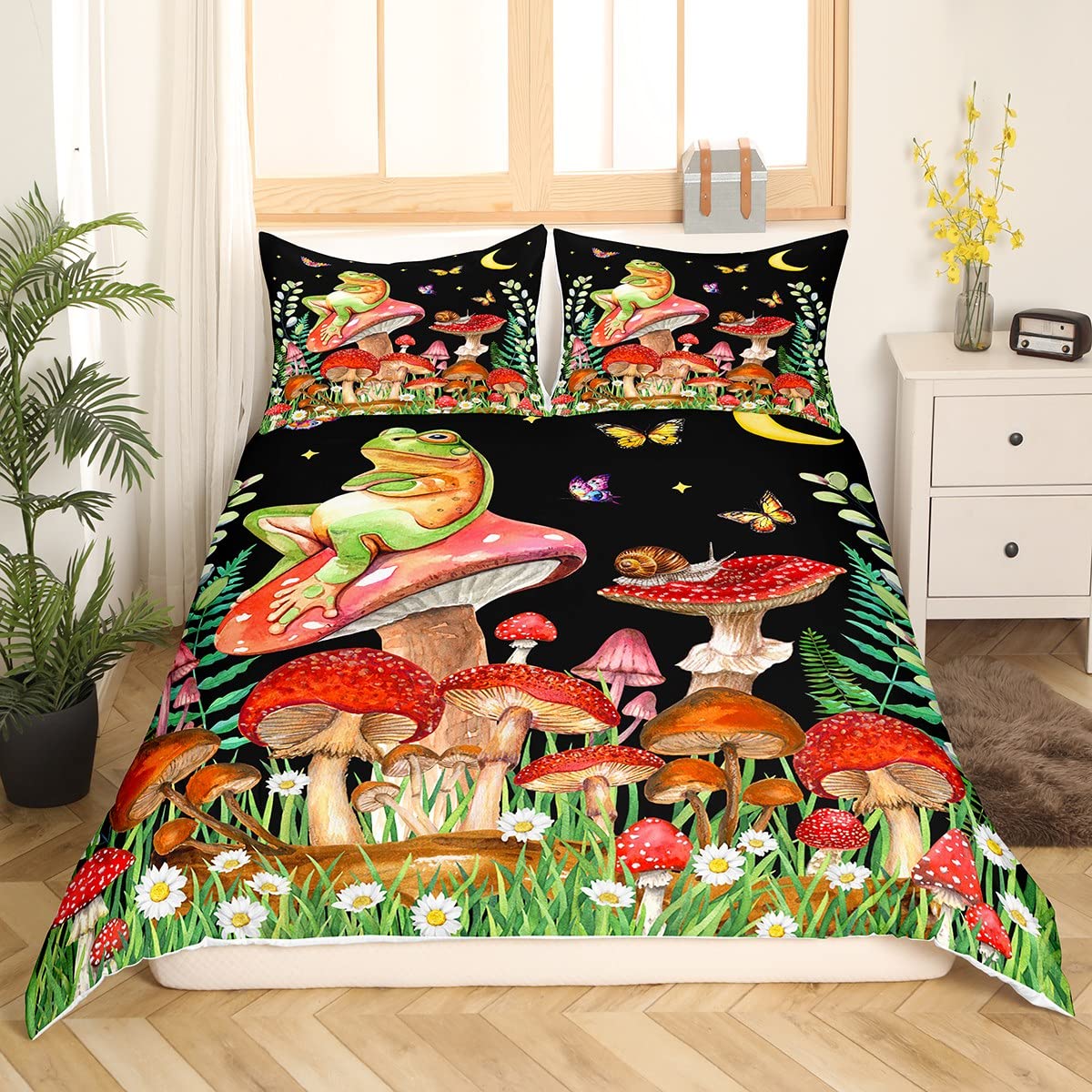 Manfei Mushroom Duvet Cover Set King Size - Image 3